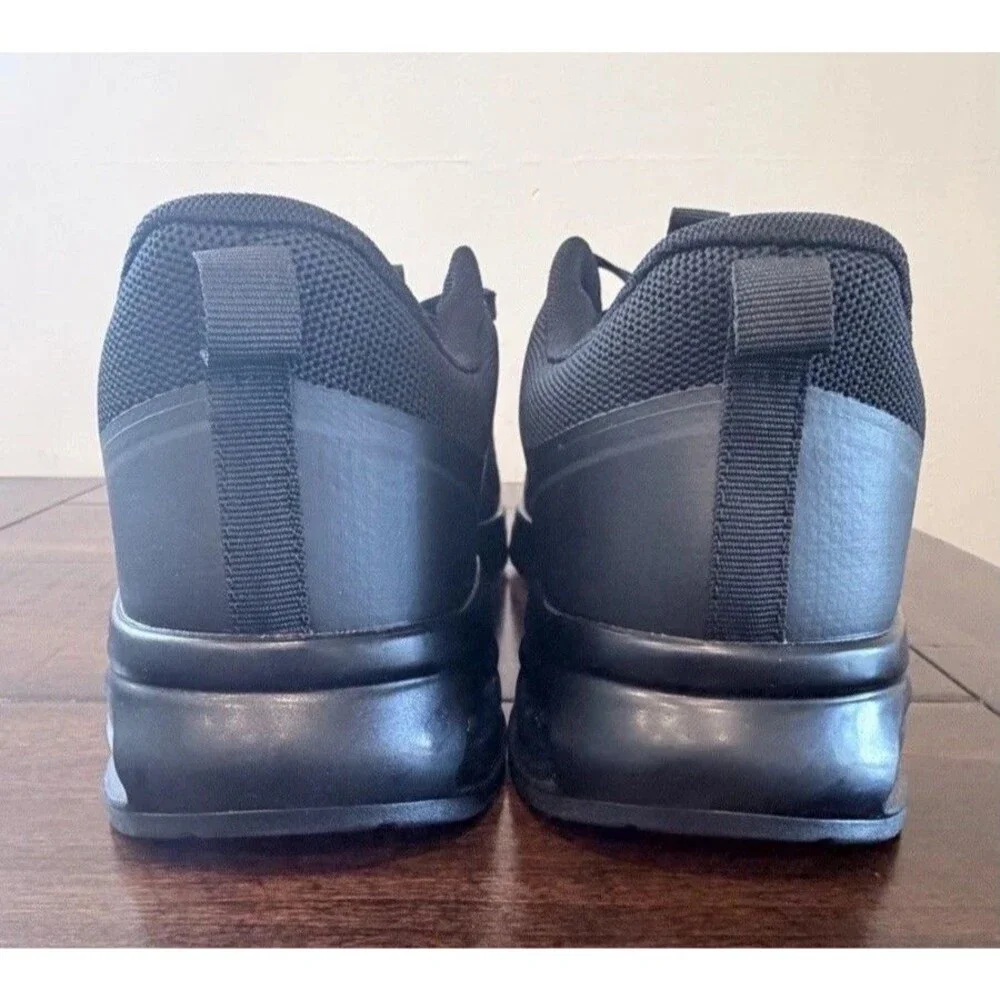 Geers Mens Work Shoes Size 12 W Black Slip Resistant Sneaker Air Cushion